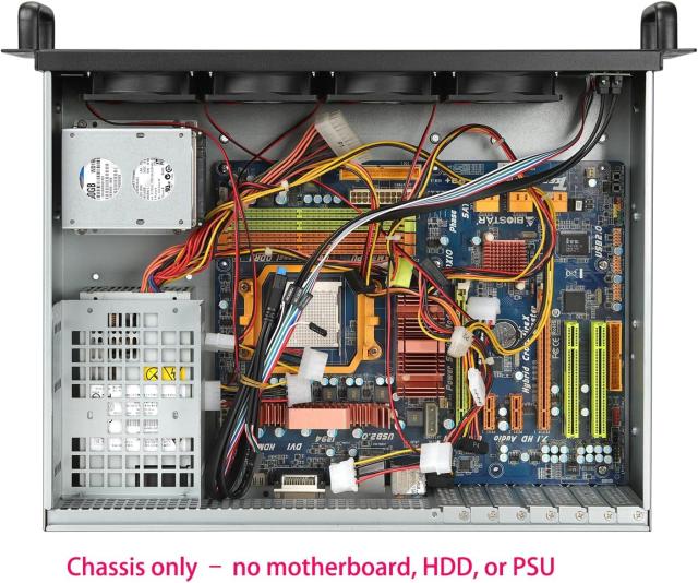 IPCHASSIS 2U ATX ラックマウントシャーシ奥行13.38インチ Flex ATX