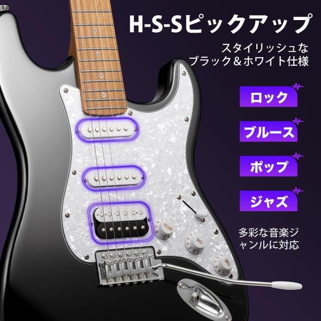 CAHAYA 電気ギターギター 39in ST印字機 HSS取りあつめる 未経験者9点仕かける：ギグバッグ付き添い人 同盟罷業一巡り 遮蔽物 爪嘱する オクメ材ボ