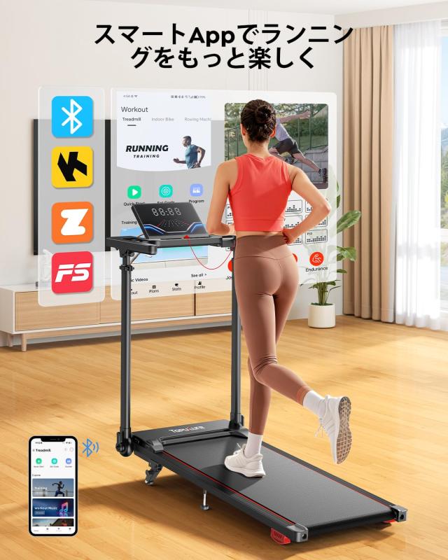 ルームランナー 0%-5%-10%マニュアル傾斜 伸縮式ライザー 時速1~12km
