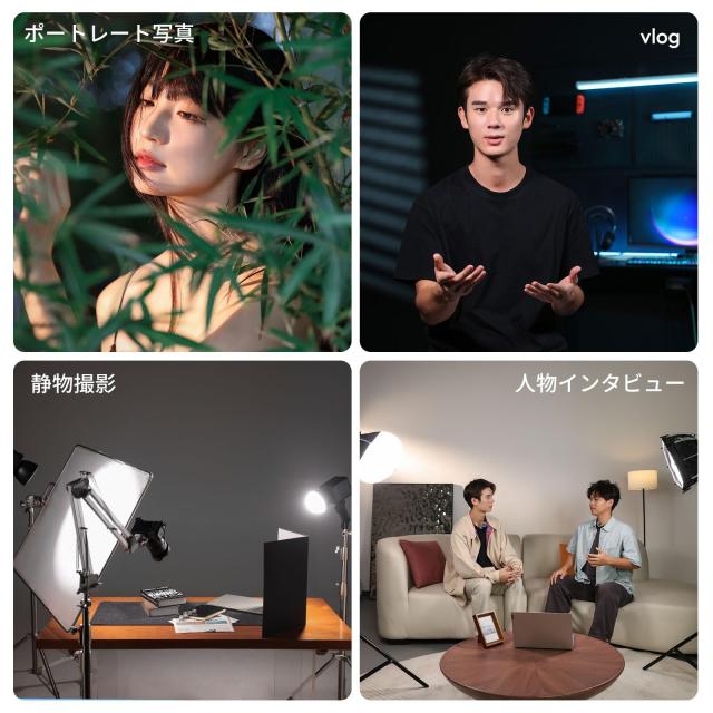 Ulanzi 100W COB撮影用ライト LEDビデオライト 2700K-6500K 無段階調光 超高輝度 デュアル色温度常定光ライト 撮影補助光 33300Lux @0.5m