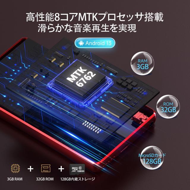 RUIZU 163GB Android MP3プレーヤー WiFi Bluetooth搭載 4.5インチIPSタッチスクリーン 子供向け安全ペアレンタルコントロール MP4音楽プ_4