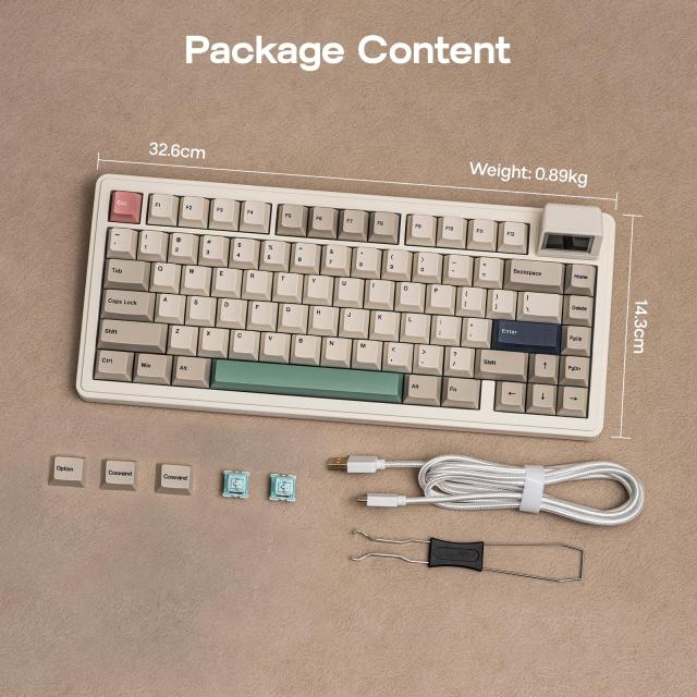 EPOMAKER RT82 ワイヤレスゲーミングキーボード 液晶付き VIAカスタム 75% テンキーレス 無線 2.4GHz/USB-C/BT5.0 メカニカルキーボード_7