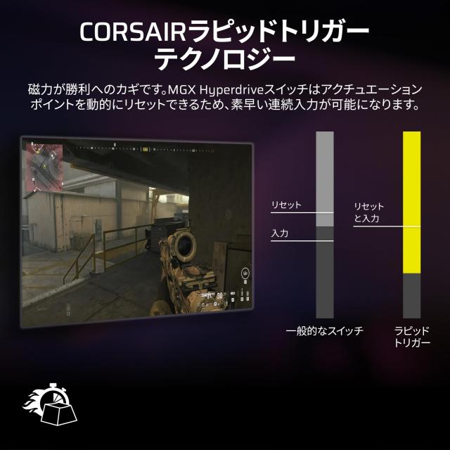 CORSAIR VANGUARD 96 PRO 有線ゲーミングキーボード 96% 配列 Hall Effect メカニカル ？ MLX Hyperdrive リニアスイッチ, LCDスクリーン_6
