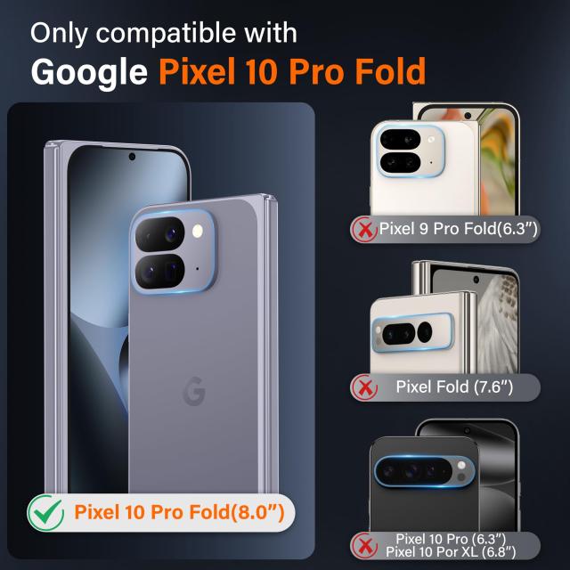 TONGATE マグネット式 Pixel 10 Pro Fold ケーススタンド付き、[MagSafe対応] 頑丈なGoogle 10Pro Fold用スマホケース スクリーンプロテ_1
