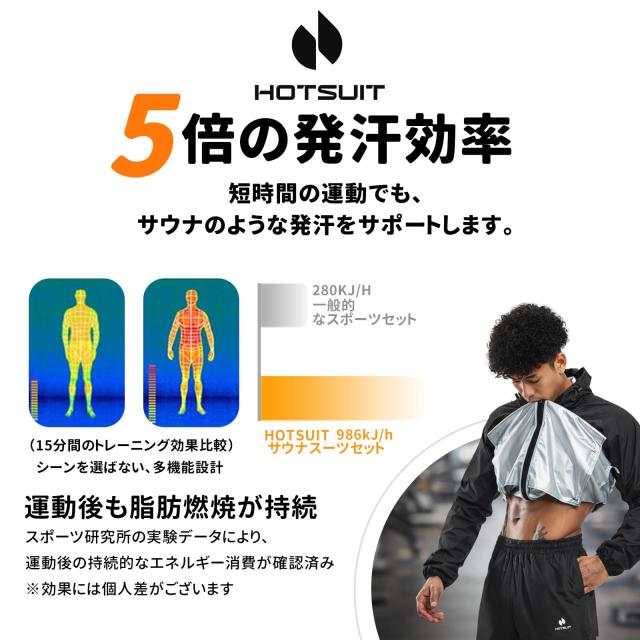[HOTSUIT] サウナ背広 上下仕かける メンズ【着脱し分かりやすい】 あぶら身焚きつける・食事制限に 洗い濯ぎ可 着心地良 駈けっくら ウォーキングで総やか発