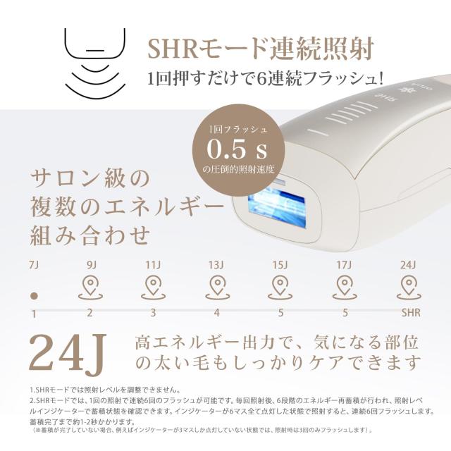 Yete（エイティー）脱毛器 IPL光脱毛器 サファイア冷却 SHR連続照射 