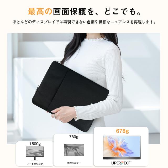 モバイルモニター 15.6インチ UPERFECT モバイルディスプレイ 自立型