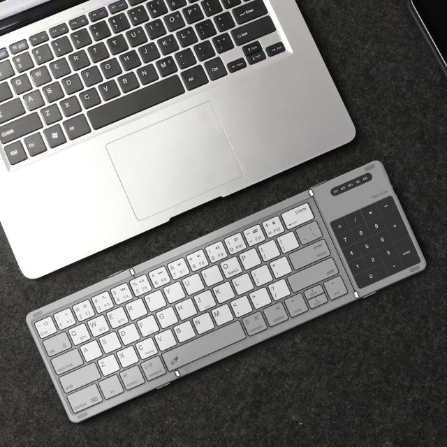Nillkin キーボード Bluetooth 折りたたみ式 ワイヤレス iPad用 無線 【タッチパッド＆テンキー2 in 1】 三台同時接続 iOS/Android/Mac/_7