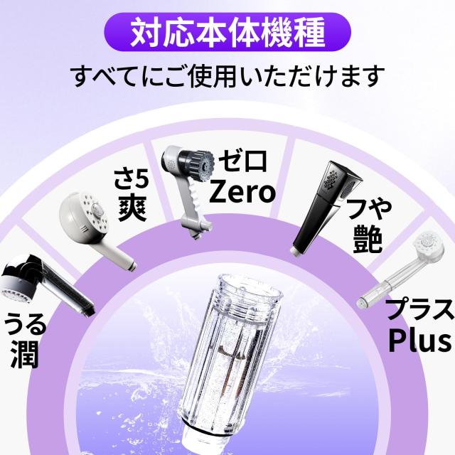 トルネードスティック シャワーヘッド用 浄水カートリッジ（塩素除去・節水・美肌効果・簡単交換）5個入り_1