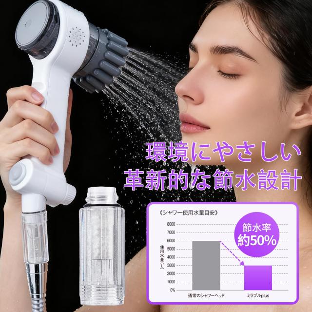 トルネードスティック シャワーヘッド用 浄水カートリッジ（塩素除去・節水・美肌効果・簡単交換）4個入り_3