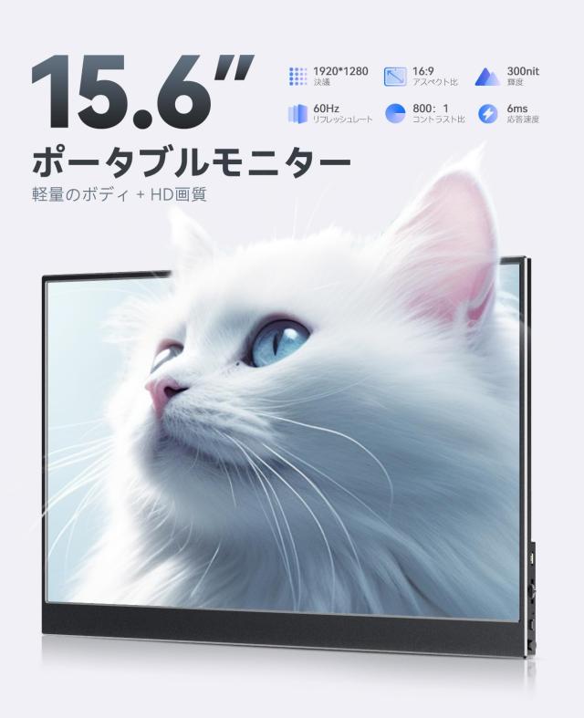 UWH タッチスクリーン 15.6 インチゲーミングモニター 16:9 10