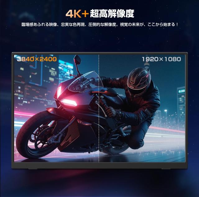 EVICIV モバイルモニター14.5インチ 4K UHD 3840×2400 HDR 非光沢IPS