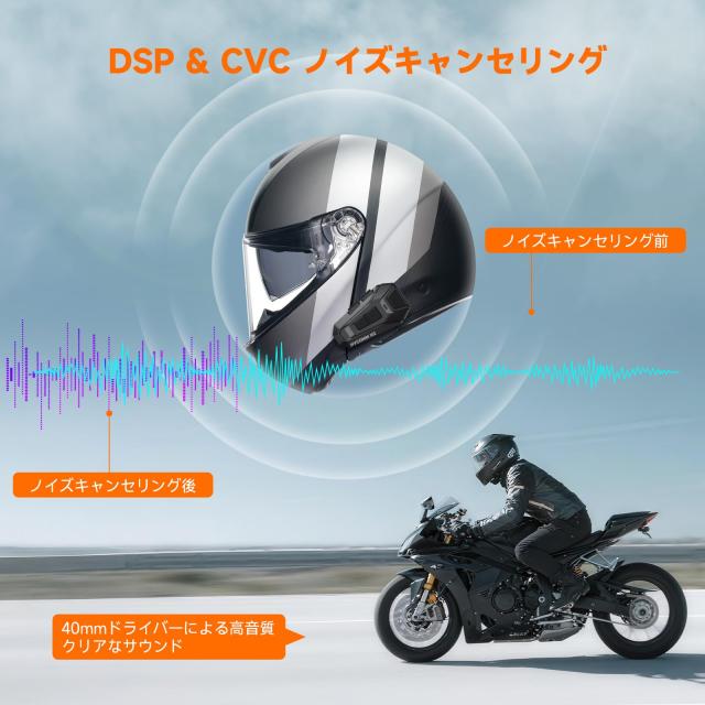 HYCOMM H2 バイク インカム Bluetooth5.1 1200m 2人同時通話 IP67防水 1000mAh大容量 35時間連続通話 FMラジオ GPS対応 日本語音声案内 S