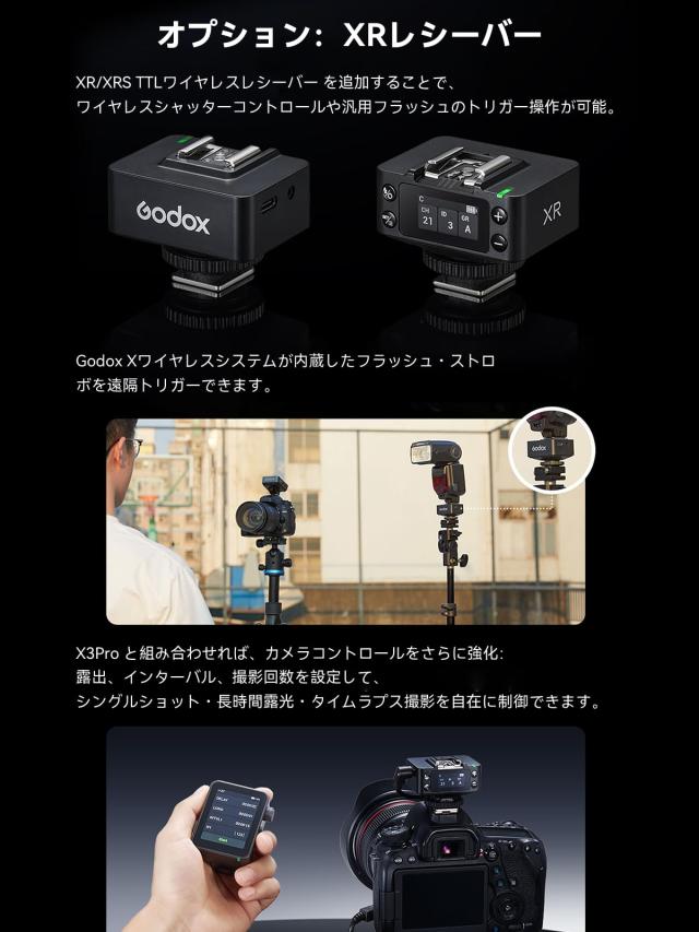 Godox X3PROF X3Pro F Fuji対応 2.4インチLCDタッチスクリーン TTLワイヤレスフラシュトリガー 送信機 トランスミッター コマンダー Blue