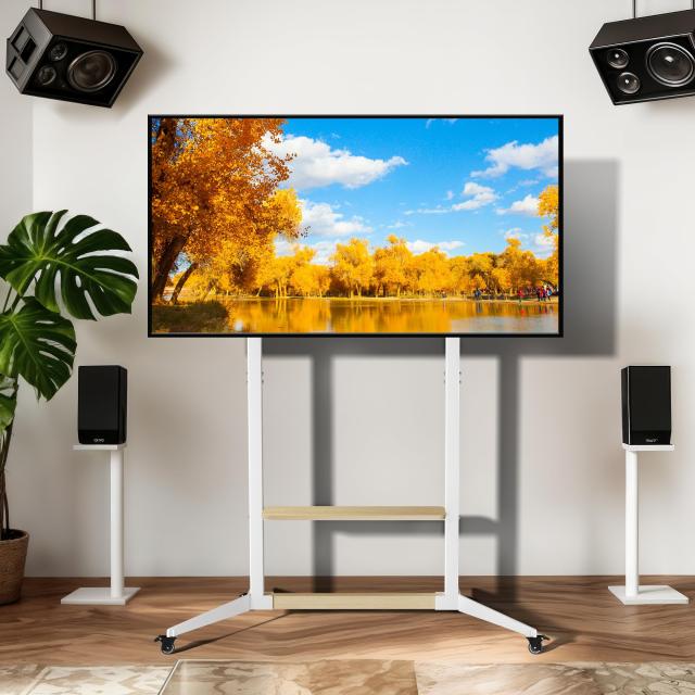 UNHO テレビスタンド キャスター付き 40~100インチ対応 テレビ台 モニタースタンド 自立式 ハイタイプ tv stand 耐荷重100kg ディスプレ_7