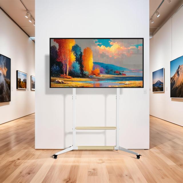 UNHO テレビスタンド キャスター付き 40~100インチ対応 テレビ台 モニタースタンド 自立式 ハイタイプ tv stand 耐荷重100kg ディスプレ_8