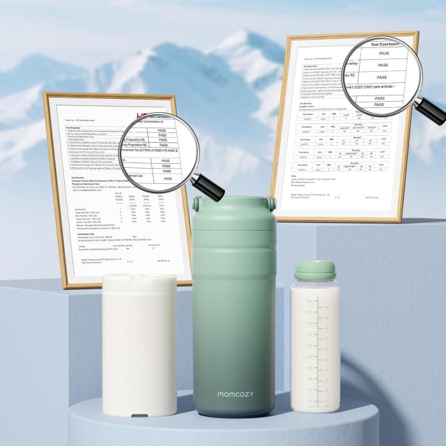 Momcozy 携帯用母乳クーラーボトル 保冷ボトル 容量350ml/12オンス 24時間保冷 母乳保存ボ付き 赤ちゃん用授乳ミルクチラー 漏れ防止 旅_6