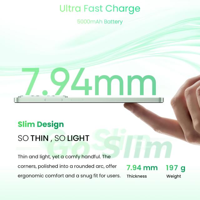 realme 14x 5G スマートフォン 6+128GB、SIM フリー、グリーン、6.67インチディスプレイ、120Hzディスプレイ、5000mAhバッテリー、50MP+8_8
