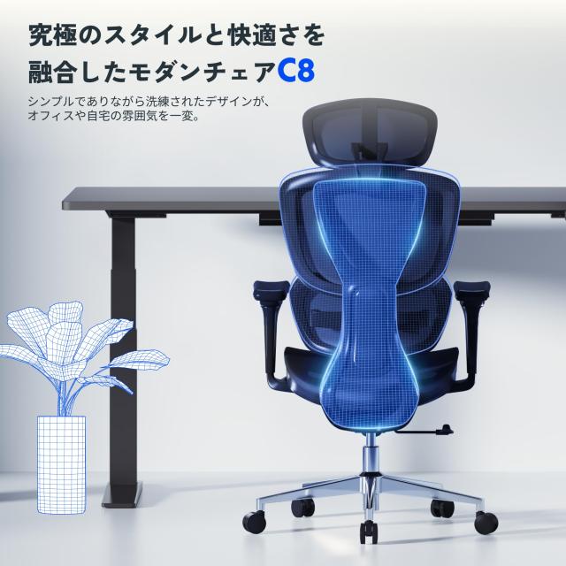 FLEXISPOT オフィスチェア デスクチェア C8 人間工学 エルゴノミクス 