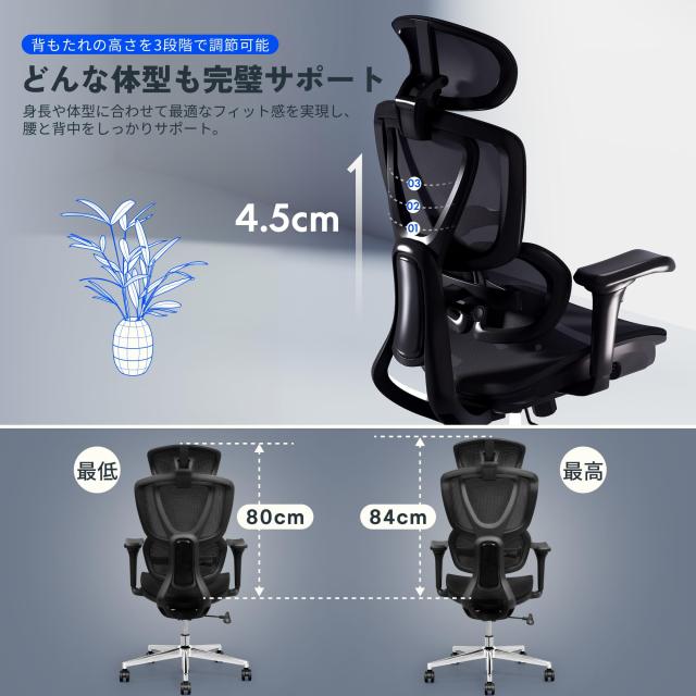 FLEXISPOT オフィスチェア デスクチェア C8 人間工学 エルゴノミクス 