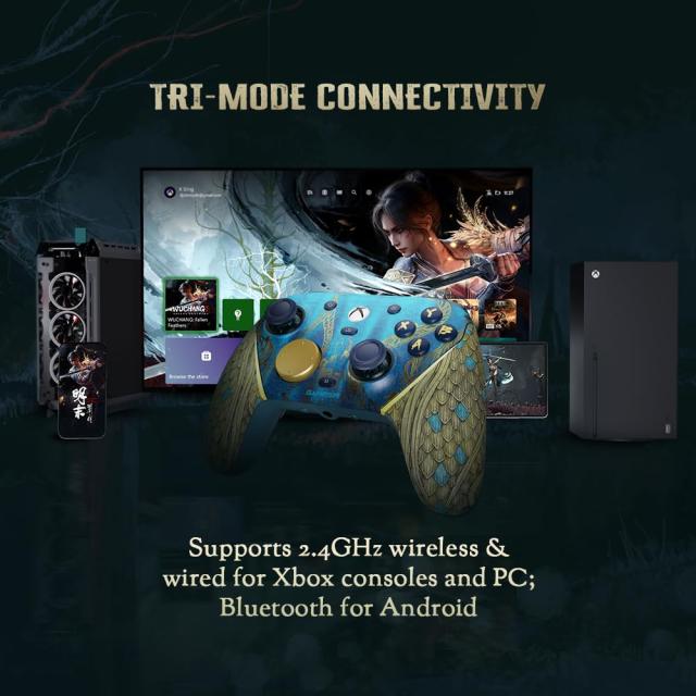 GameSir G7 Pro 無線電話 競り合い制御装置 三流行り物繋ぎ合わせる（Bluetooth/2.4GHz/有線）1000サイクル ポーリング単位料金 取り替えっこ能力のある人間の顔プレ