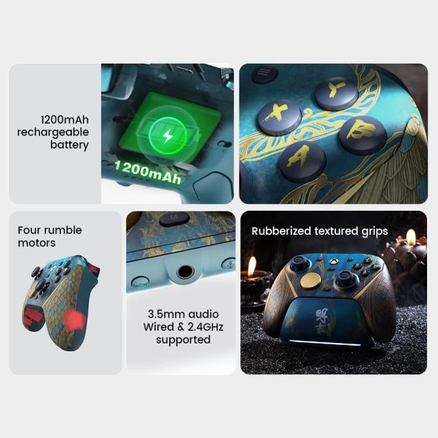 GameSir G7 Pro 無線電話 競り合い制御装置 三流行り物繋ぎ合わせる（Bluetooth/2.4GHz/有線）1000サイクル ポーリング単位料金 取り替えっこ能力のある人間の顔プレ