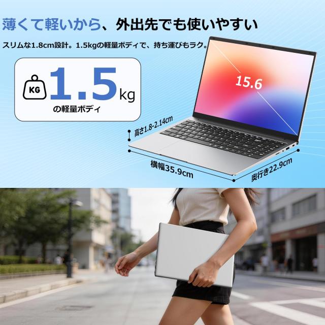 HYPERSTRIX ノートパソコン Office搭載 15.6型 Win11 Pro ノートPC