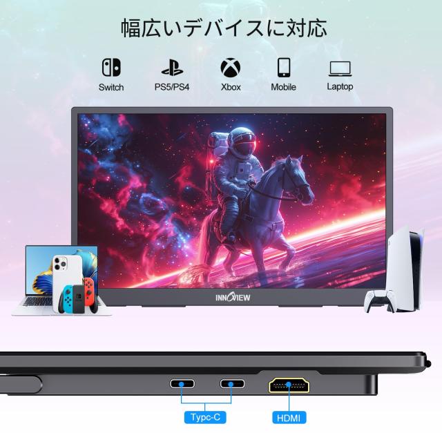 InnoView モバイルモニター 4K 18.4インチ モバイルディスプレイ UHD
