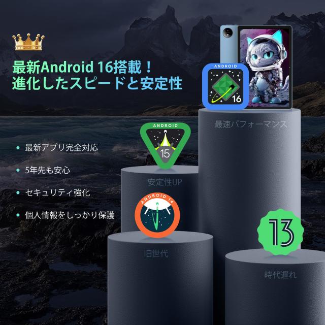 MENTUME Android 16 タブレット 11インチ 大画面 アンドロイド16