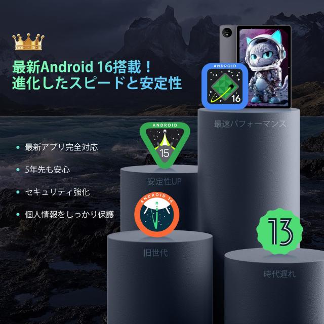 MENTUME Android 16 タブレット 11インチ 大画面 アンドロイド16