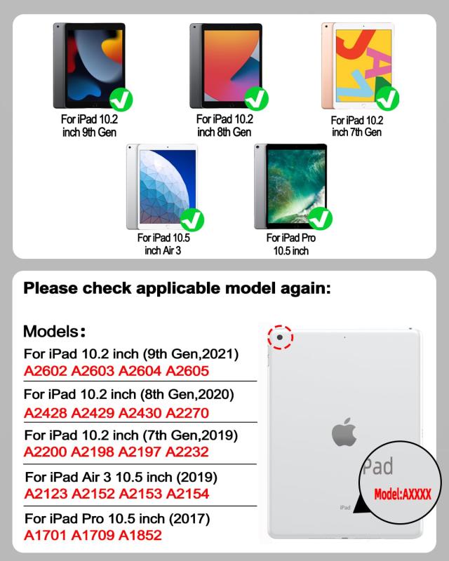 TabletKeyer Magic iPad 第9世代 第8世代 第7世代 10.2インチ用ケース キーボード付き トラックパッド フローティングレインボー バック_1