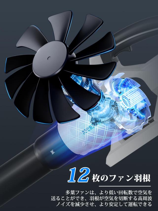 ブロワー 強力 ブロアー 充電式 残量表示 PSE認定 コードレス ブロワ 70m/s大風速 120000RPM 600g超強推力 4000mAh大容量バッテリ一2個搭_3
