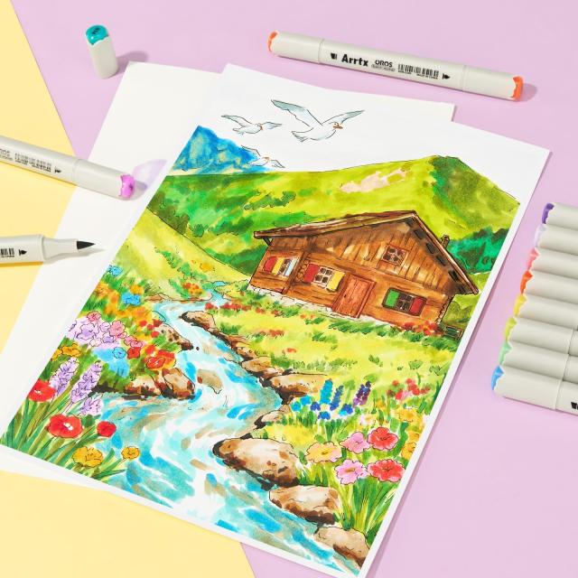 Arrtx アルコールマーカー OROS 160色 ブラシ＆角先ダブルチップ プロ仕様 イラスト・漫画・デザイン・大人の塗り絵