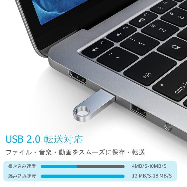 ABLAZE USBメモリ 8GB 20本セット 金属製 防水 USB2.0 フラッシュドライブ キーチェーン付き データ保存用（無地USBメモリ）_1