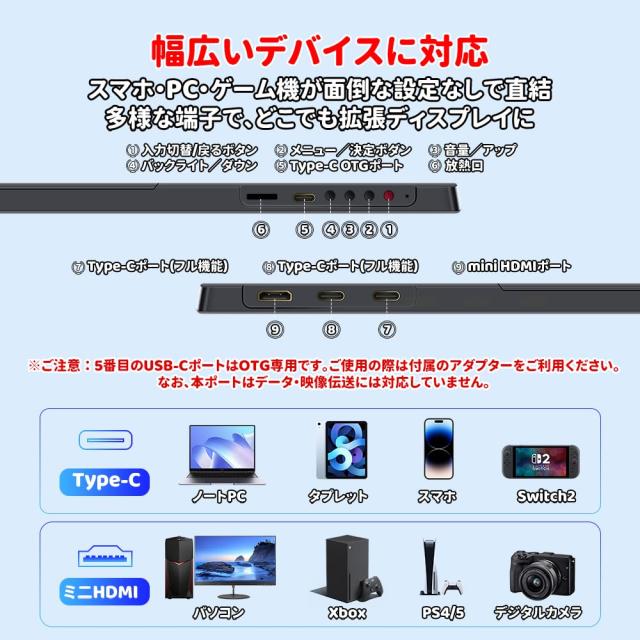 HAILESI S123E モバイルモニター 12.3インチ タッチパネル モバイル