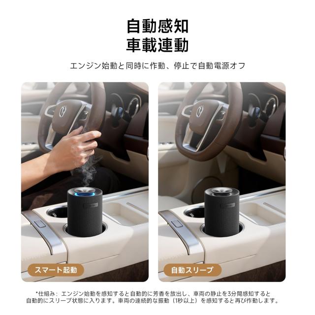 Niminアロマディフューザー 水なし 車家両用 ネブライザー エンジン