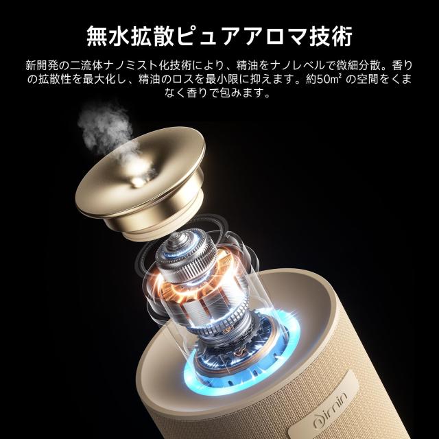 車と家の両用 アロマディフューザー エンジン連動ON/OFF 無水式ネブライザー USB充電でワイヤレス＆低噪音運転 5/10/15ml精油瓶互換 芳香