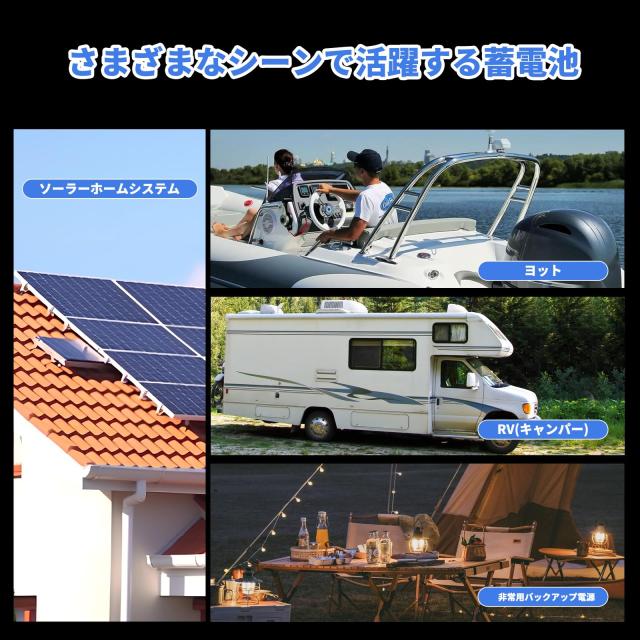EVOPOW 12.8V 100Ah リン酸鉄リチウムイオンバッテリー 1280Wh LiFePO4 1280W出力 100AのBMS 3000回以上サイクル 10年長寿命 コンパクト