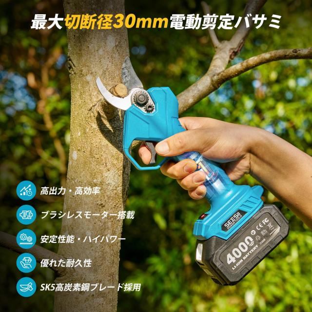 【2026年新型】SEESII たかえだ 電動チェーンソー 充電式剪定ばさみ 8インチ 高枝チェーンソー 強力ブラシレスモーター 4.0Ah大容量バッ_5