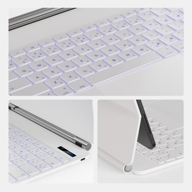 iPad Air 13 インチ M3 2025 /M2 2024 ＆ iPad Pro 12.9インチ(第6/5/4/3 世代)用 磁気キーボードケース 日本語配列〜磁気装着・マルチジ_5