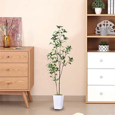 フェイクグリーン 人工観葉植物 観葉樹 造花 アセビ 馬酔木 高さ110cm 鉢植え 植木 光触媒 空気清浄 世話がない 屋内 ホーム 玄関 オフィ