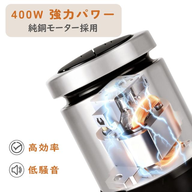 Kitchen in the box フードプロセッサー2L大容量 2種類ボウル ガラスボウル ステンレスボウル 2段階スピード 400w ハイパワー 4枚刃 食洗_5