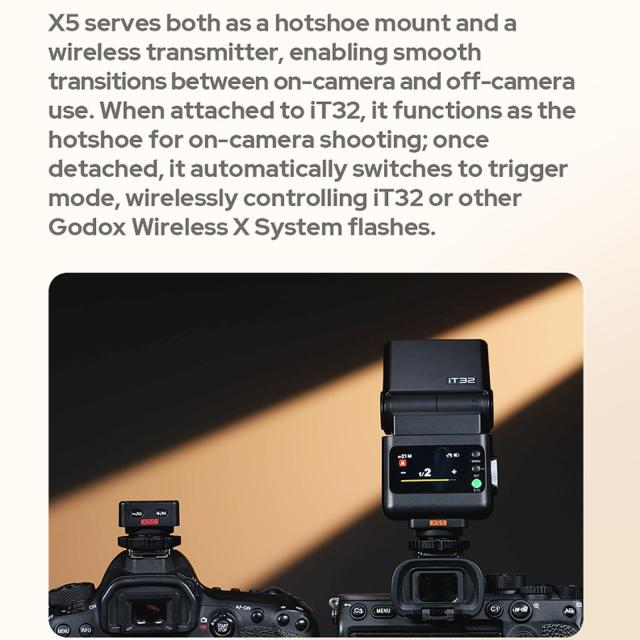 Godox IT32 TTLフラッシュ+X5O、オリンパス/パナソニックカメラ用 