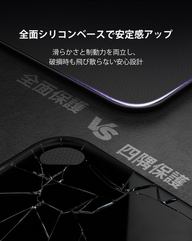 「肌のような触感、新発想のガラスマウスパッド」Tinshyn ゲーミングマウスパッド マウスパッド ガラス 丸み加工の滑り止め底/0.8μ高精_5