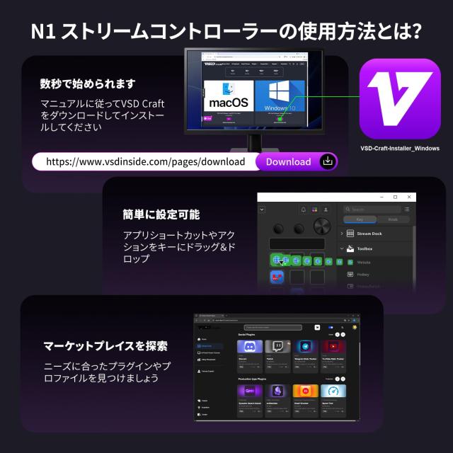TreasLin ストリームコントローラー 18 マクロキー ストリームドック - アプリやソフトウェアでアクションをトリガー、ストリーミングコ_5