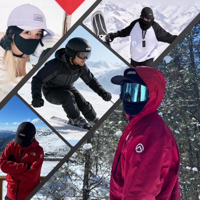 KONN スキーヘルメット 帽子対応セット 360°頭囲調節 マグネット