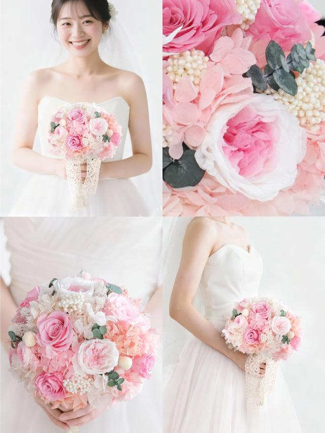 未使用　イタリア　陶器製 花瓶 フラワーベース 薔薇モチーフ　ブーケ　花嫁ブーケ Fiorifiore プリザーブドフラワー 薔薇 ウエディングブーケ 白陶器花瓶