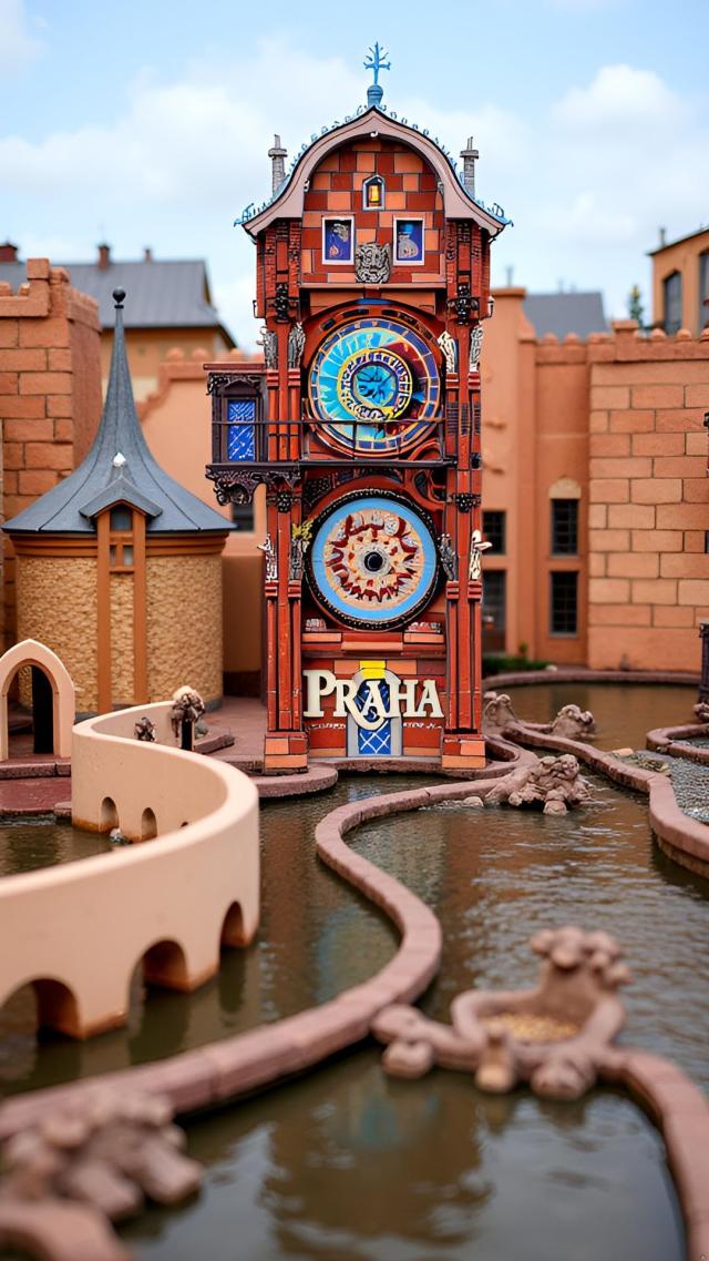 Piececool (ピースクール) 立体パズル 金属製 プラハ天文時計 3dパズル 組み立て必要 接着剤不要 難易度3つ星 中級者 大人向け コレクシ