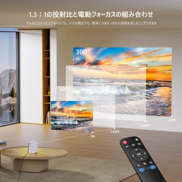プロジェクター 家庭用 小型 天井投影 自動台形補正 【バッグ付】360回転 デザリング対応 スマホ接続 32000lm 700ANSI WiFi/双方向Blueto_3