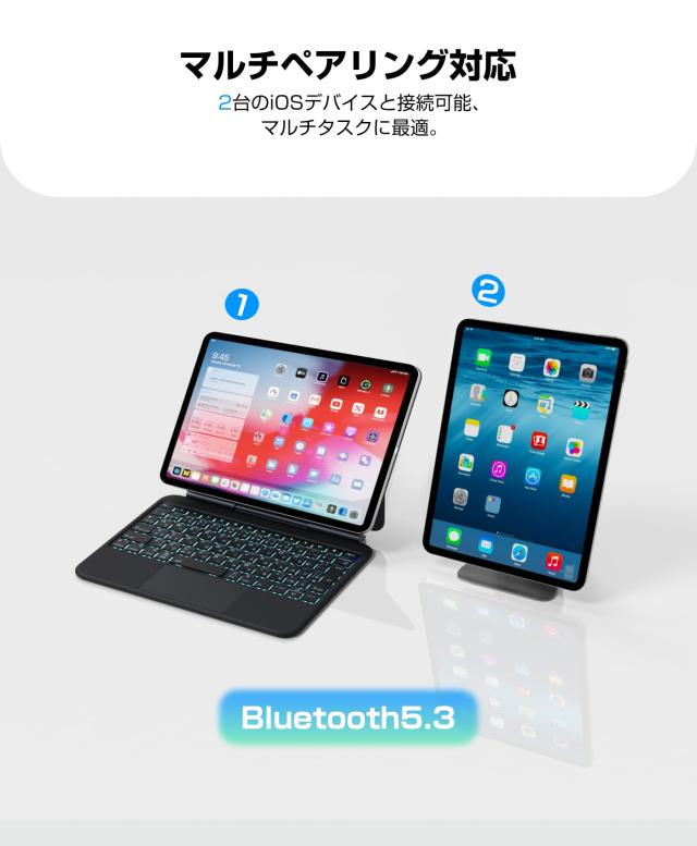 マジックキーボード付きケース iPad A16 11世代/10世代対応 【業界革新版】 Ewin 標準JIS日本語配列 逆L型enterキーと左右shift/cmdキー_5
